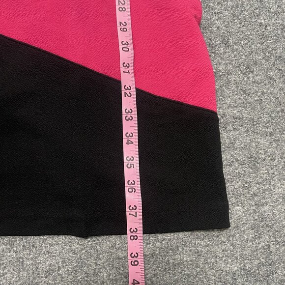 Zoë+Phoebe Womens Diagonal Stripe Colorblock Dress Black & Pink L XL - Picture 6 of 8